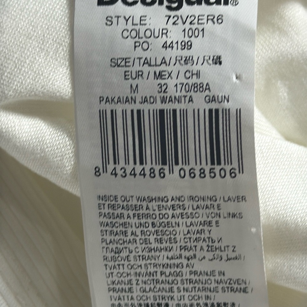 Desigual White and Blue Embellished Midi Dress - Picture 6 of 8